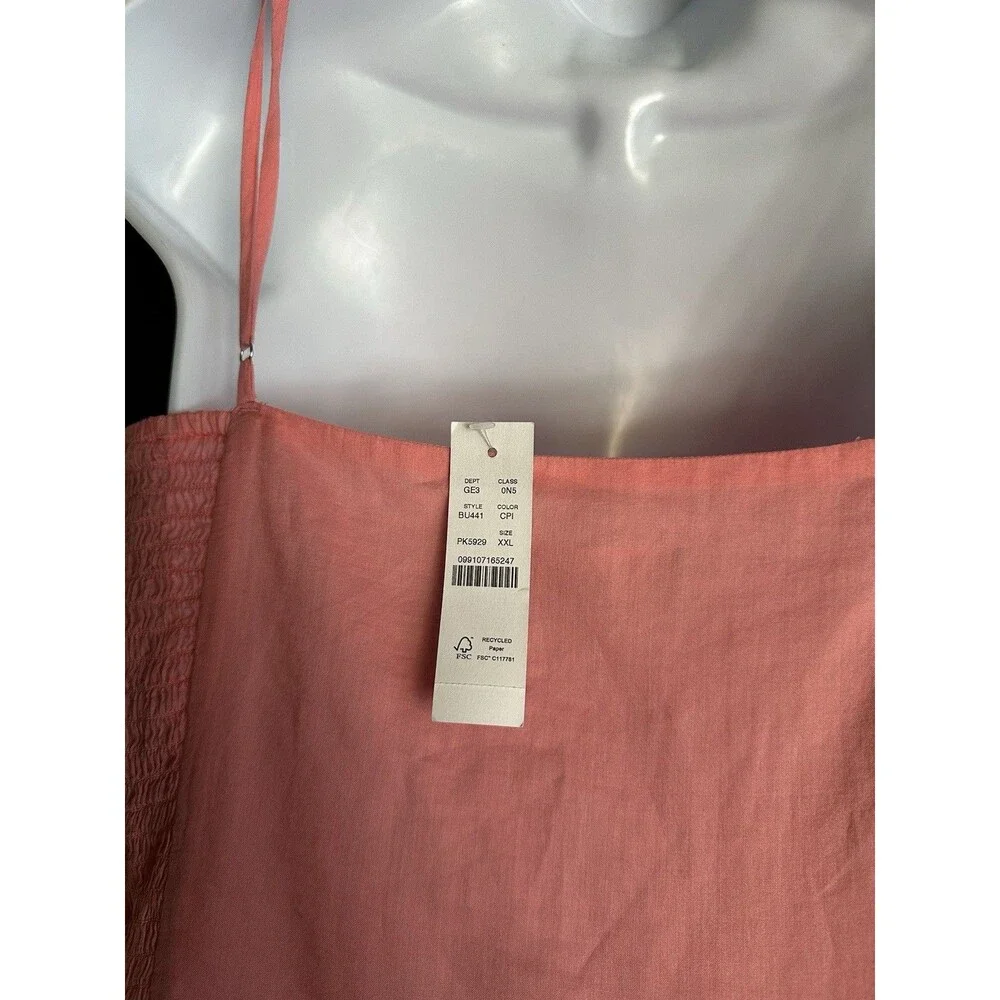NWT J. Crew Pink Sheer Organic Cotton High /Low Dress Handkerchief Hem